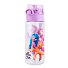 MY Little Pony Kız Çocuk 500 ml Pipetli Plastik Matara Suluk - Mor Kapak