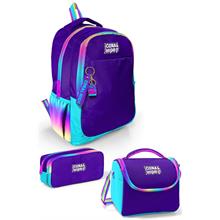 Coral High Kids Rainbow Fermuarlı Mor 3lü Okul Çanta Seti SET0123662