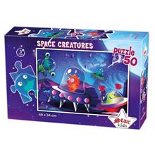 Star Puzzle 50 Parça Uzay Canlıları Çocuk Puzzle