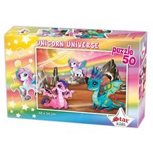 Star Puzzle 50 Parça Unicorn Evreni Çocuk Puzzle