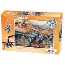 Star Puzzle 200 Parçalık Çocuk Puzzle/Yapboz - Dinostar