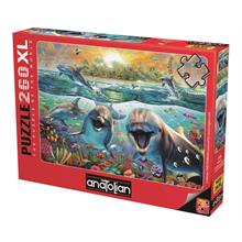 Anatolian 260 Parça XL Kahkaha Puzzle - Yunus Balıkları - Adrian Chesterman