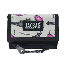 Jacbag Paris Pembe/Gri Cırtlı Cüzdan/Kartlık - Kız Çocuk ve Kadın