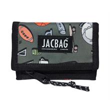 Jacbag College Koyu Gri Cırtlı Cüzdan/Kartlık - Unisex Çocuk ve Yetişkin