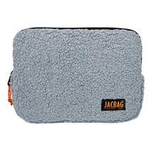 Jacbag Teddy Açık Gri/Turuncu Peluş Erkek Çocuk Tablet Çantası