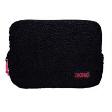 Jacbag Teddy Siyah/Pembe Peluş Kız Çocuk Tablet Çantası