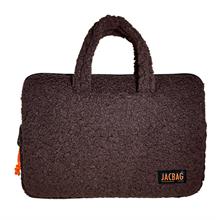 Jacbag Teddy Peluş Kahverengi/Turuncu Erkek Çocuk Notebook Laptop ve Evrak Çantası