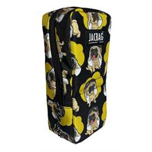 Jacbag Pilot Köpek Sİyah/Sarı Unisex Masaüstü Büyük Kalemlik/Kalem Çantası